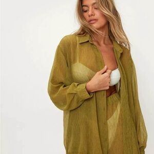 Nasty Gal Oversized Plisse Cover Up Set
